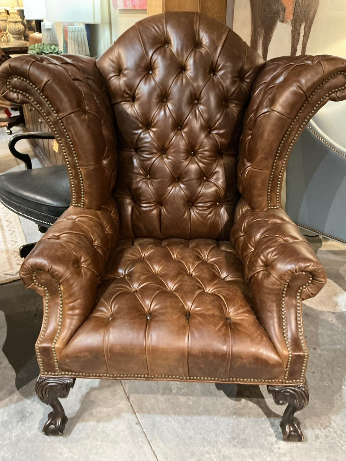Tobacco Wing Chair