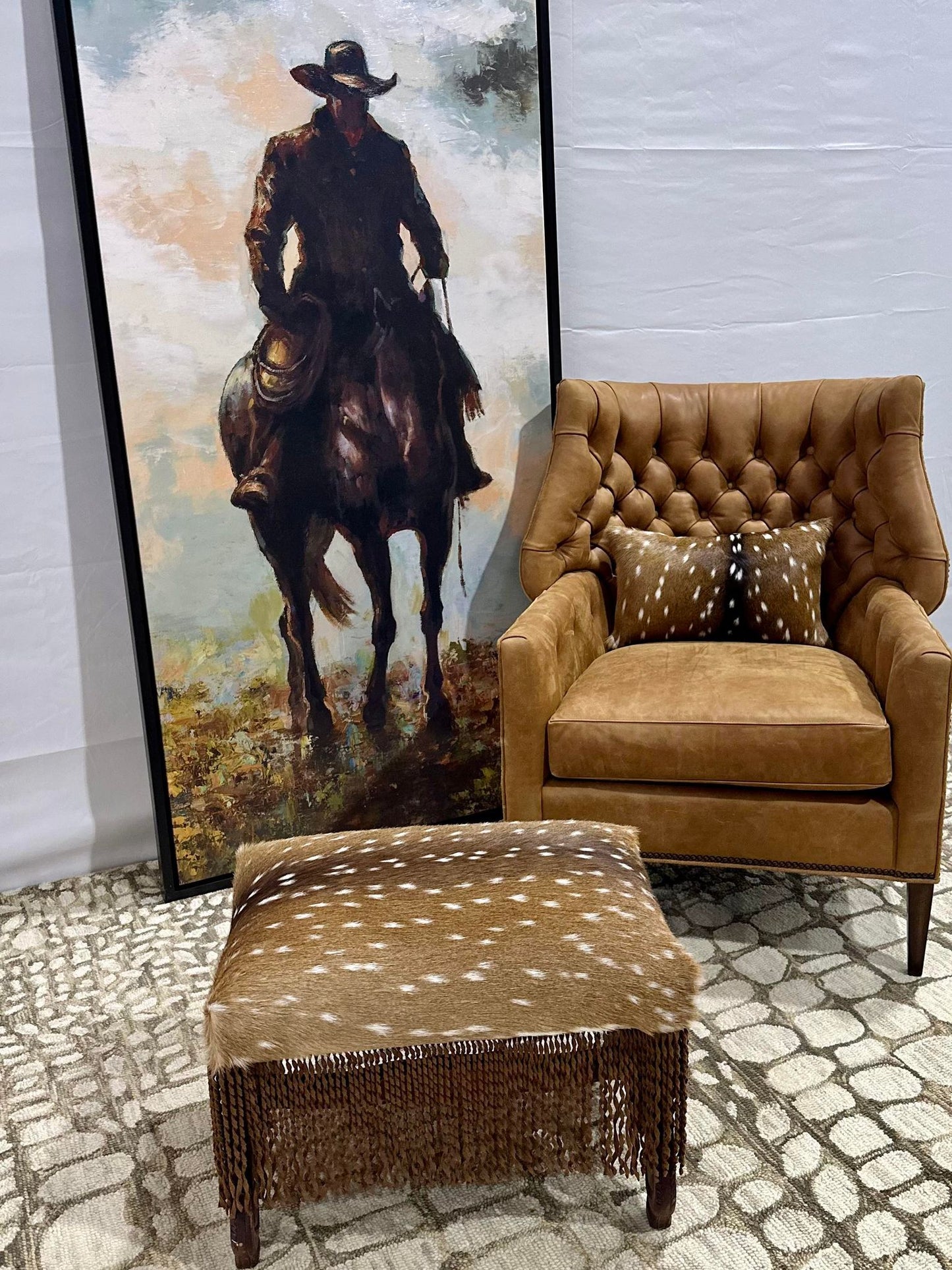 Axis Fringe Ottoman