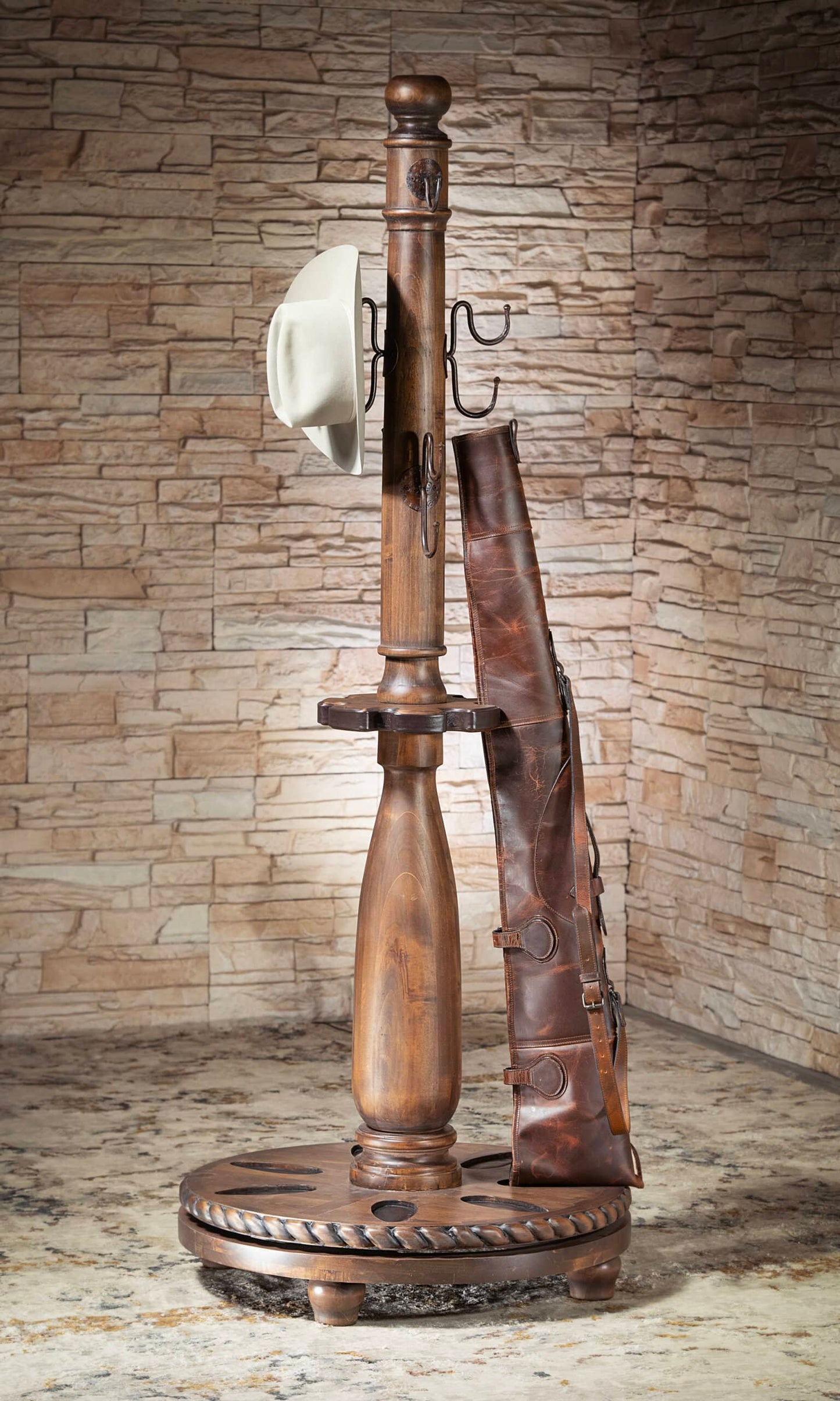 Hat and Rifle Hall Tree