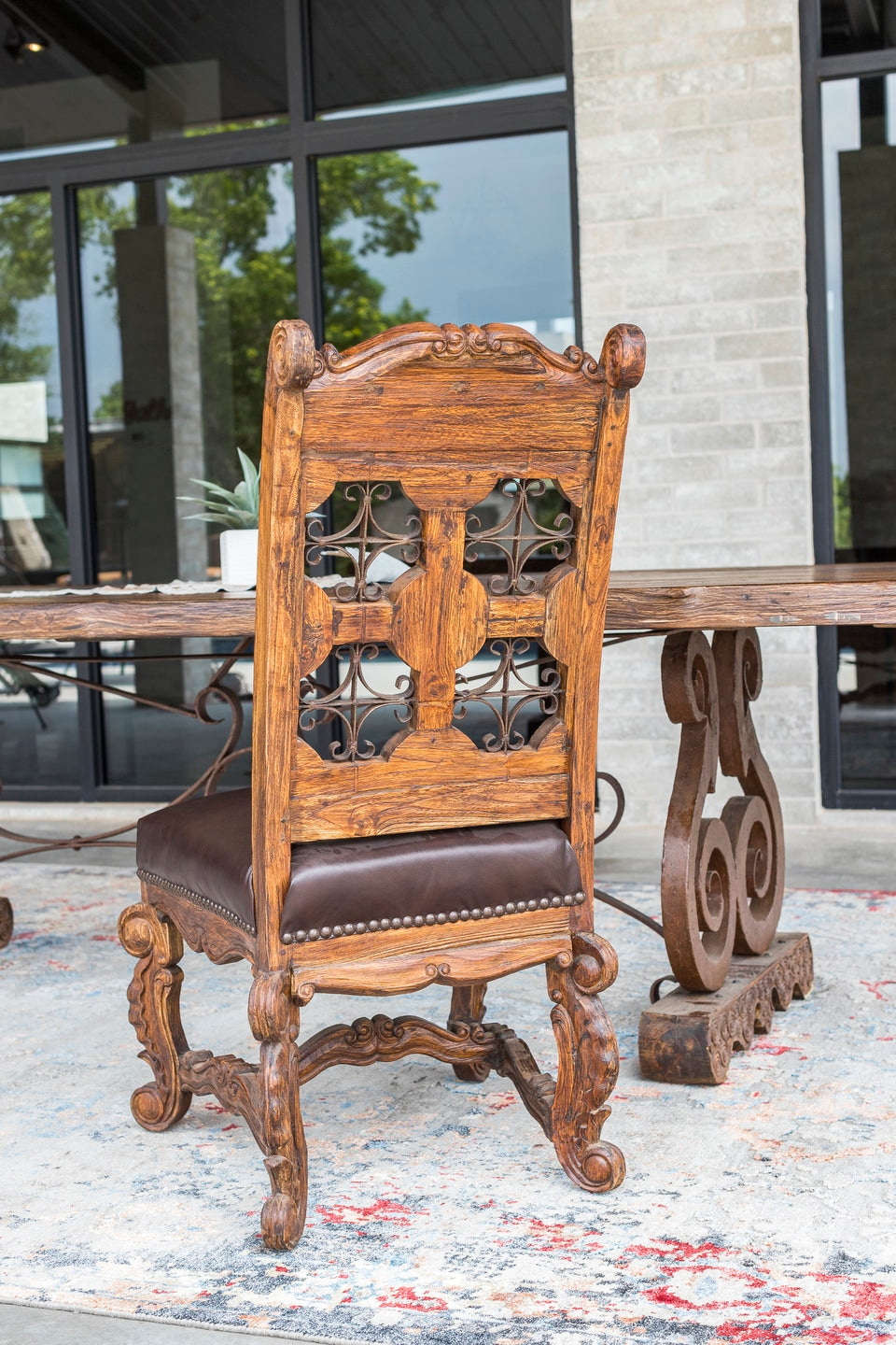 Iron Star Armed Dining Chair