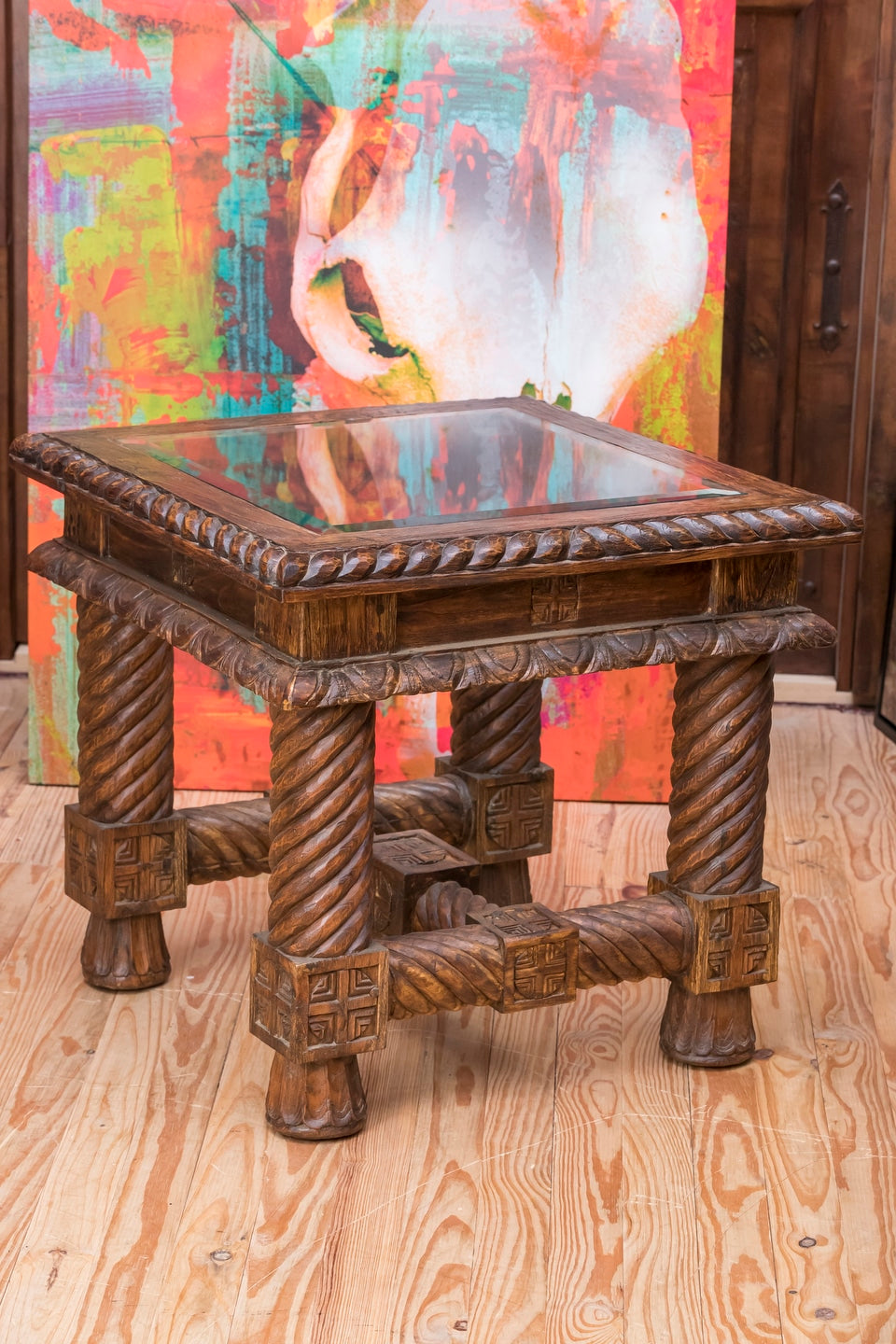Corkscrew Lamp Table