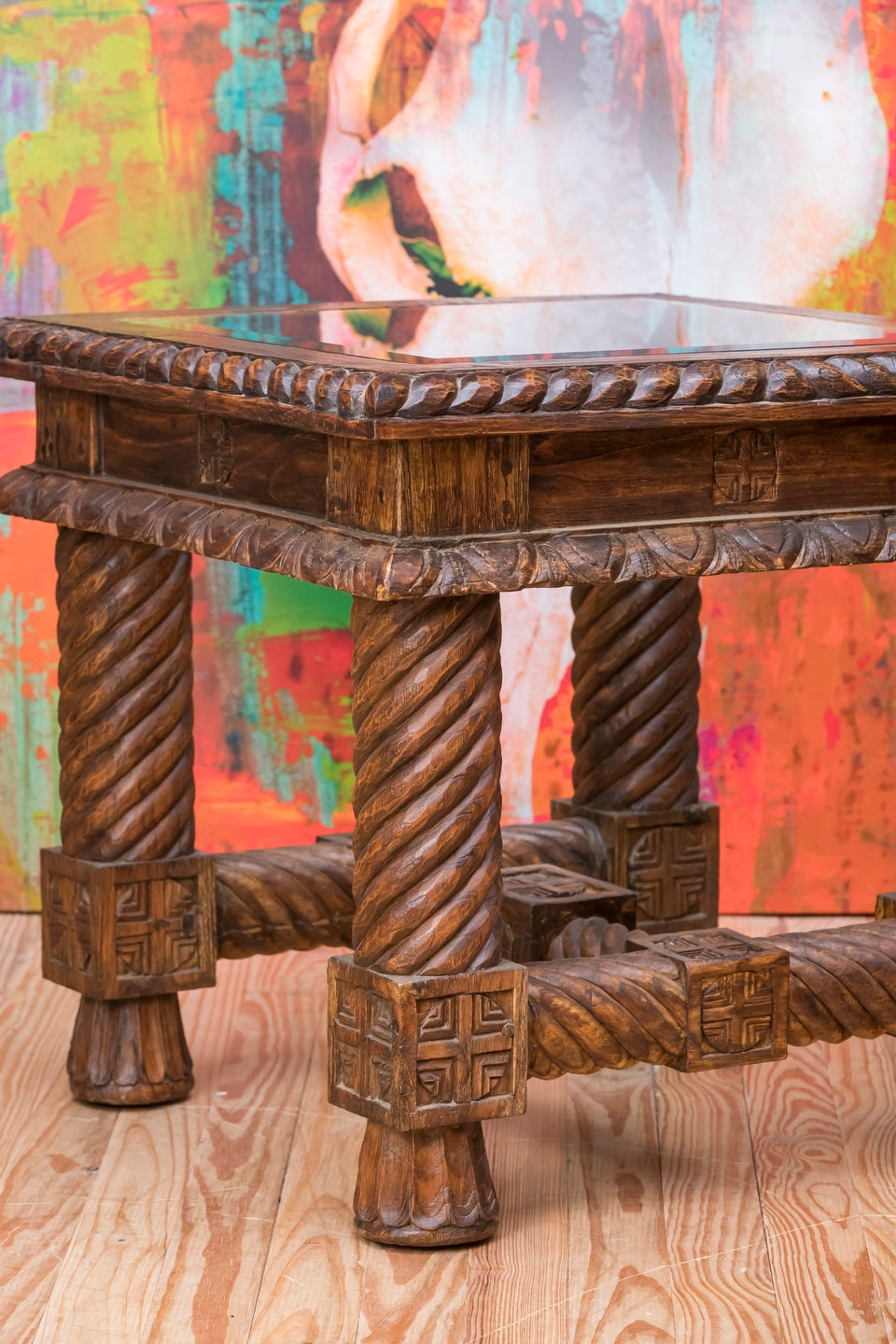 Corkscrew Lamp Table