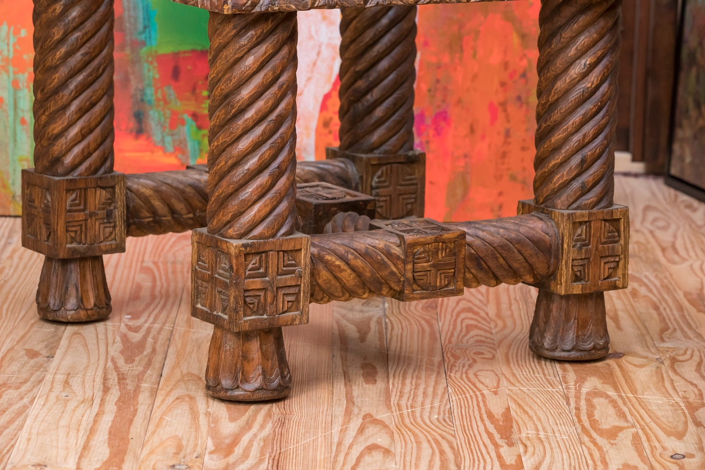 Corkscrew Lamp Table