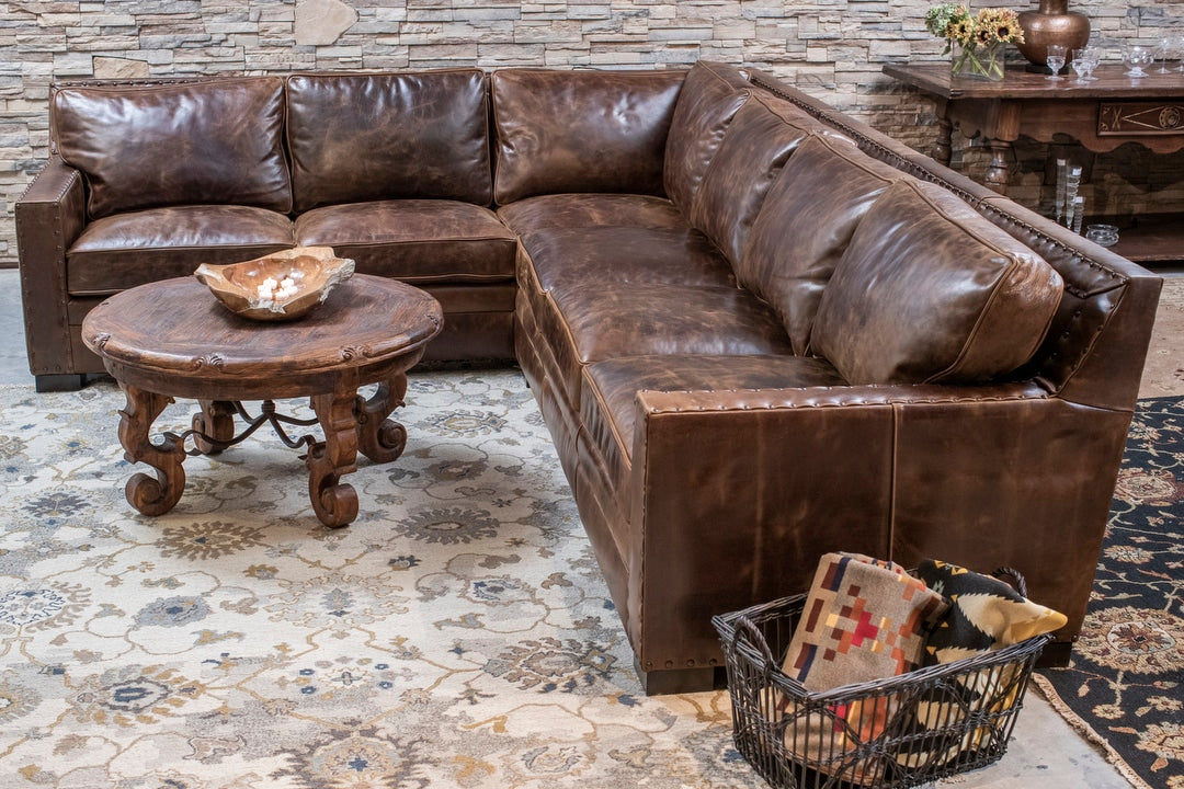 Chocolate Track Arm Sectional