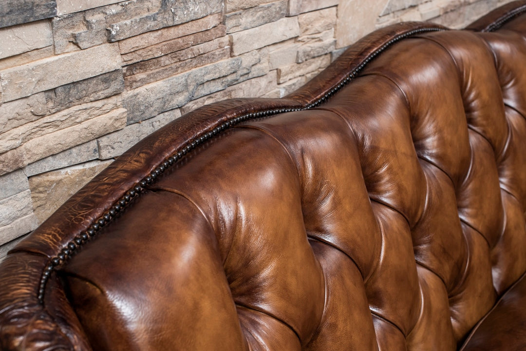 Saddle Burnished Tuft Sofa