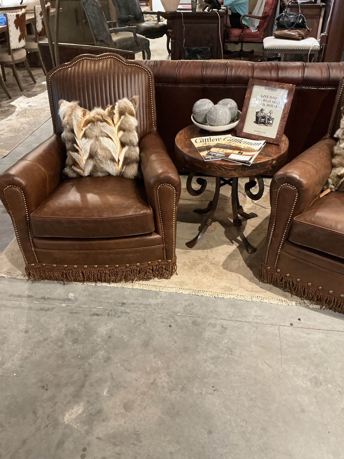 Coffee Fringe Chair