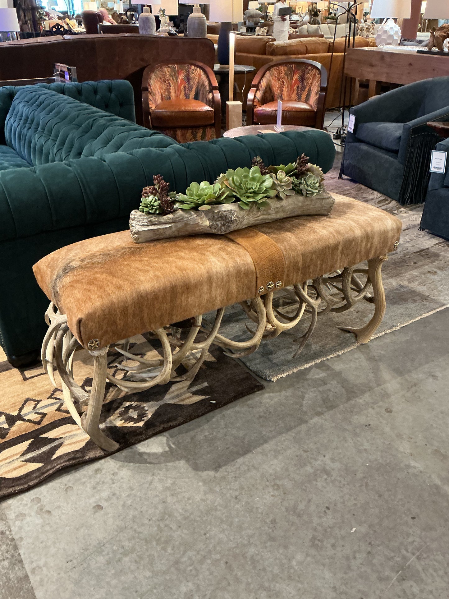 Antler & Hide Bench
