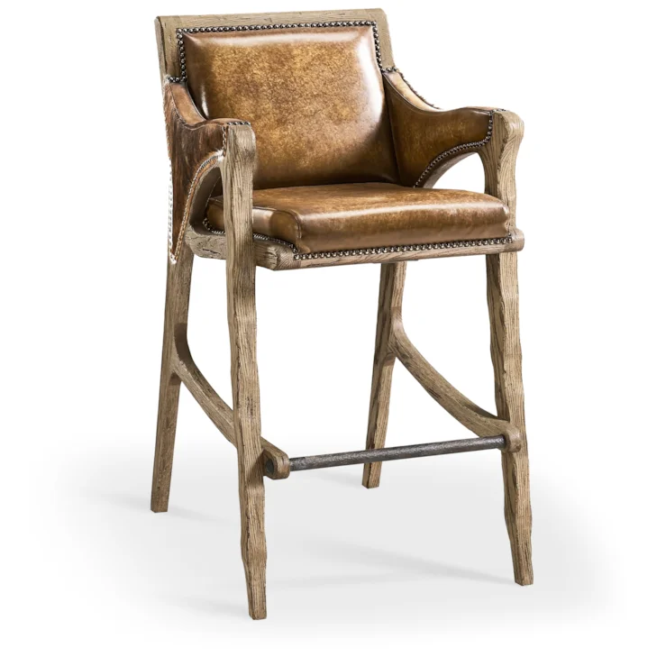 Echo Canyon Leather & Hide Bar Stool