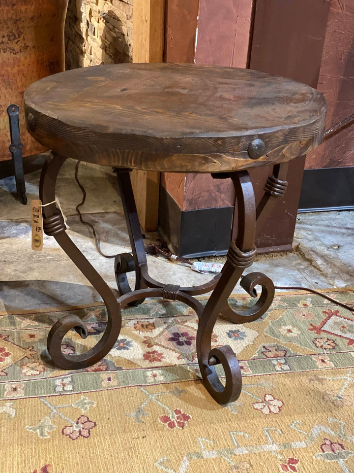 J Villa Round End Table