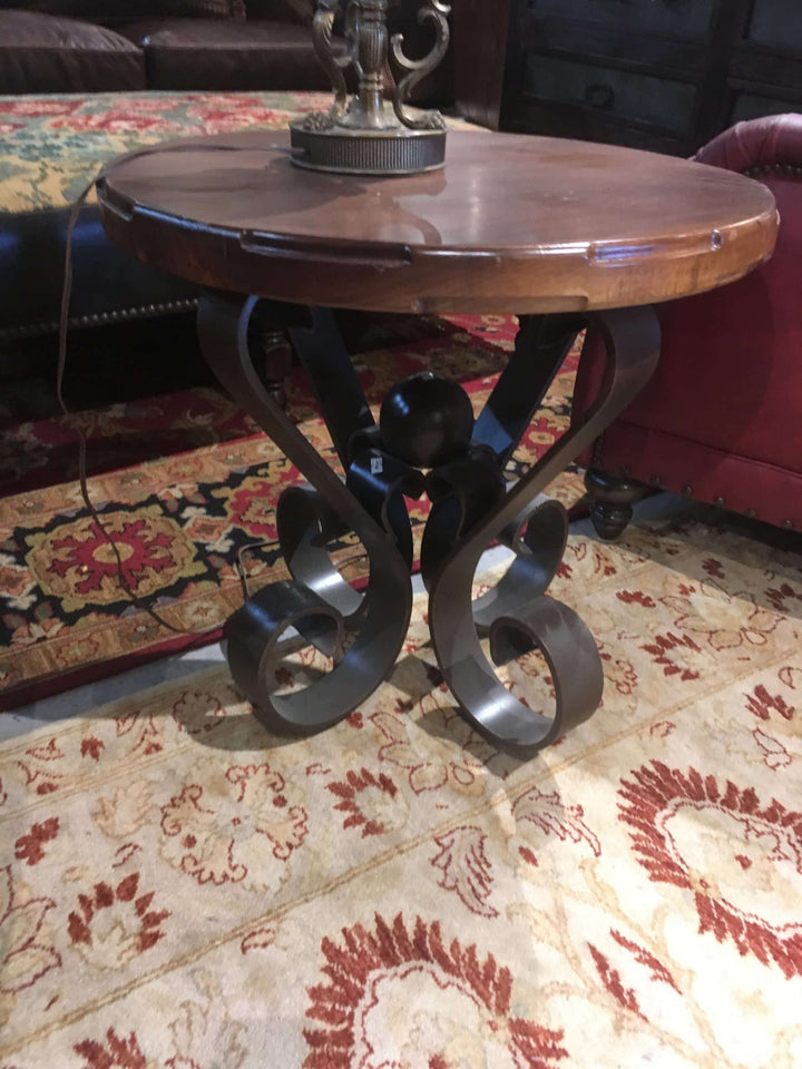 24" Round Mesquite End Table