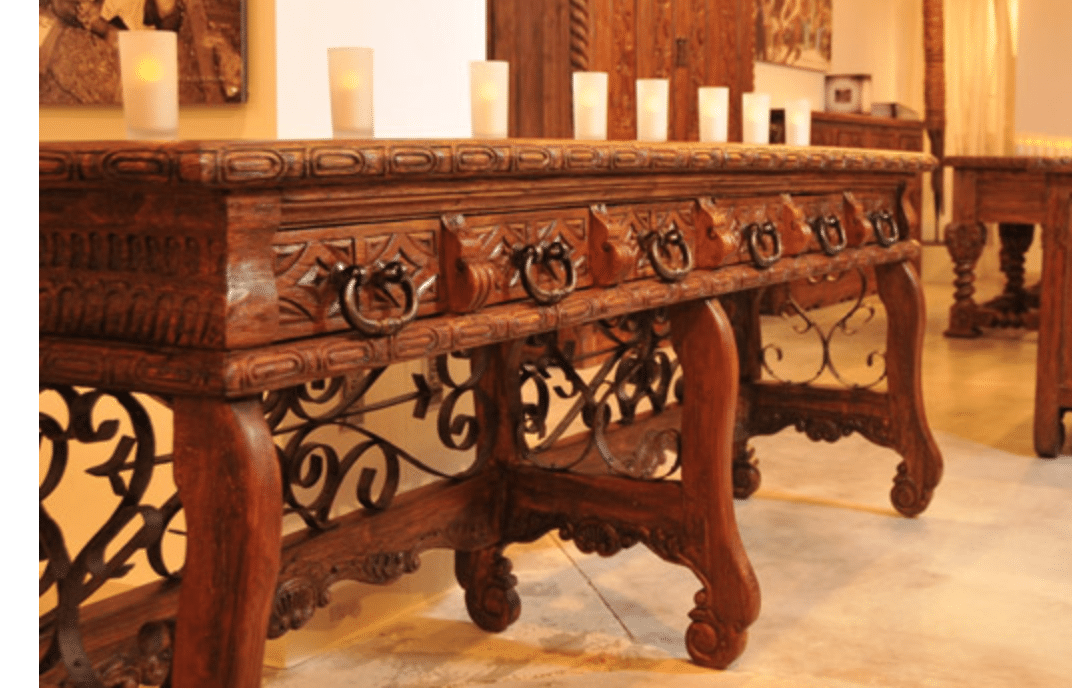 SP- Iron 6 Drawer Console
