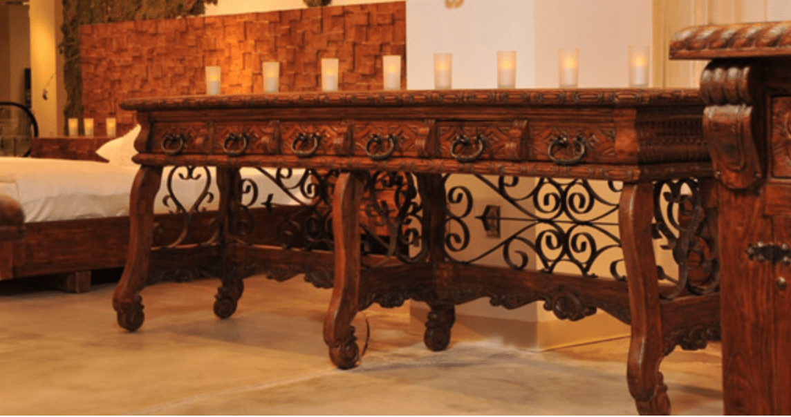 SP- Iron 6 Drawer Console