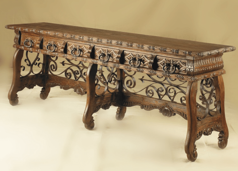 SP- Iron 6 Drawer Console