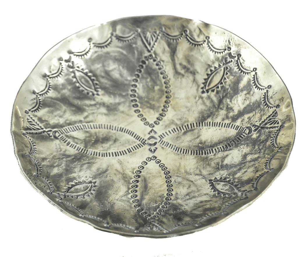 STAMPED ROUND DISH - 051