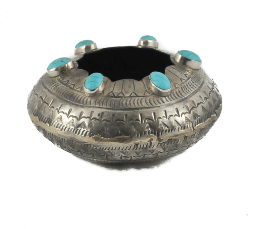 Stamped Scalloped Pot