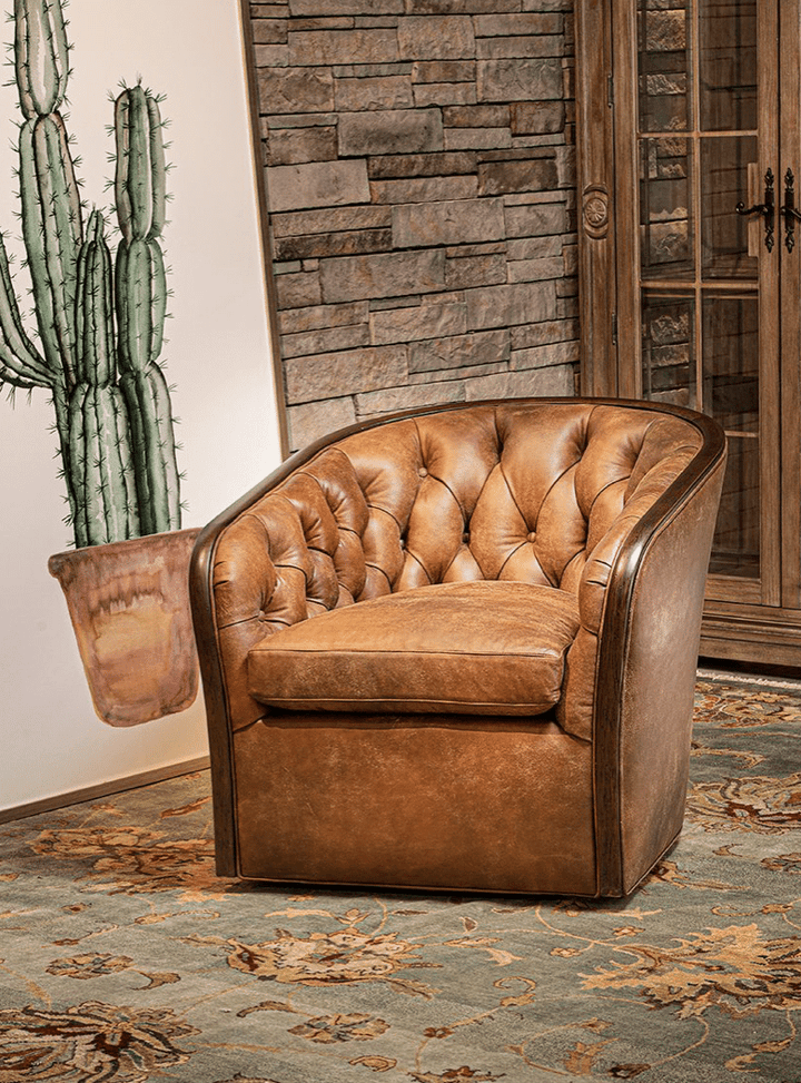 Brown Sybil Swivel Chair