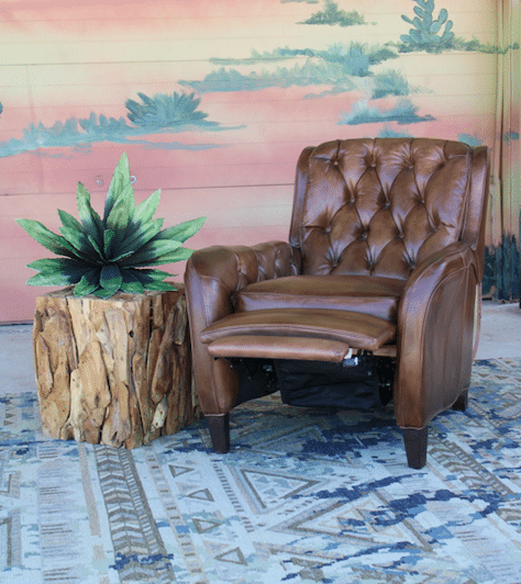 Tufted Chocolate Recliner
