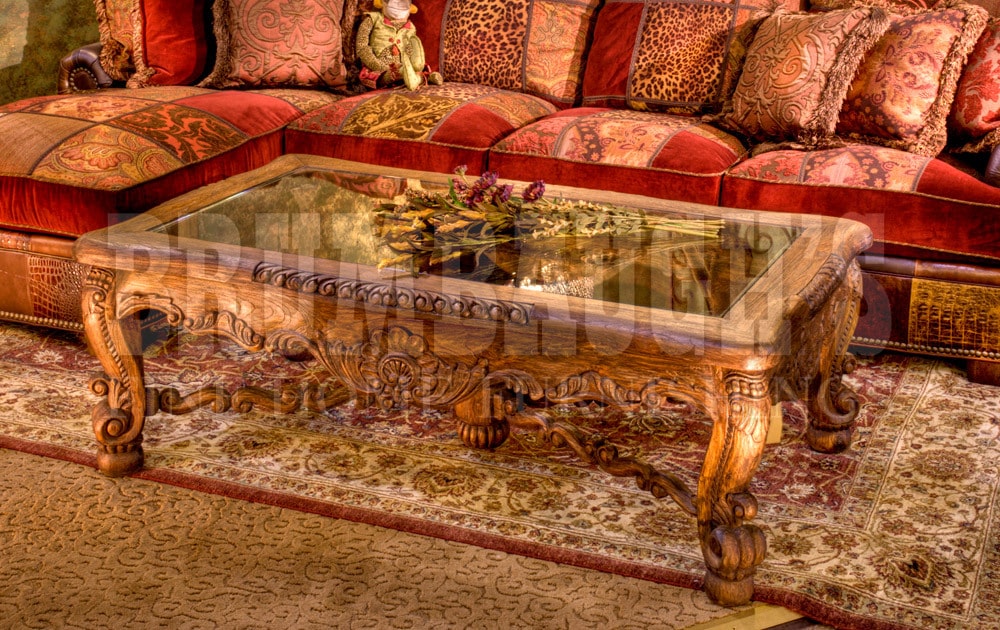 Cadillac Glass Top Coffee Table
