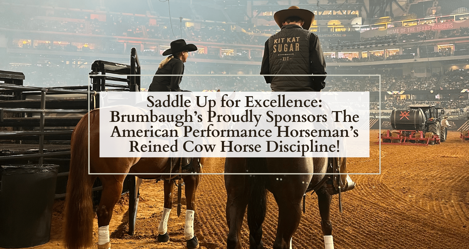 Saddle Up for Excellence: Brumbaugh's Proudly Sponsors The American Performance Horseman's Reined Cow Horse Discipline!