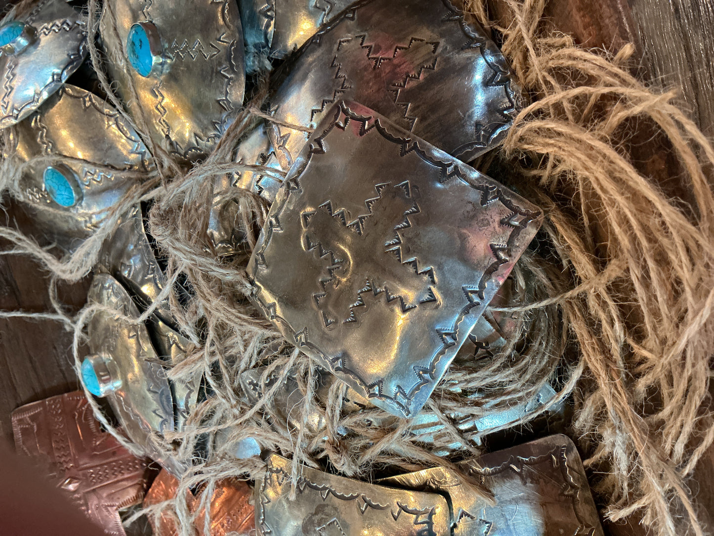 Silver Stamped Square Ornament