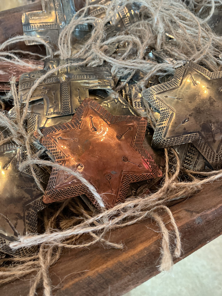 Copper Stamped Star Ornament