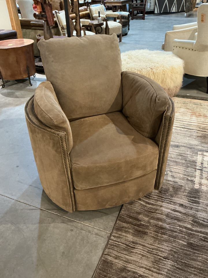 Suede Swivel Chair