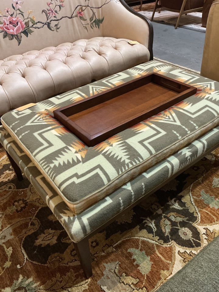 Green Blanket Ottoman