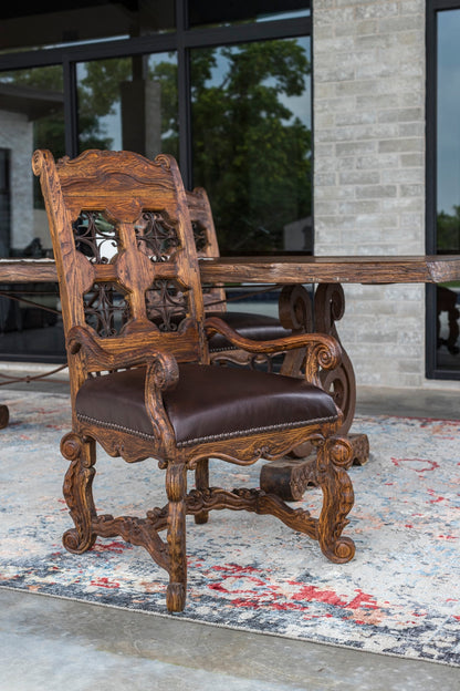 Iron Star Armed Dining Chair