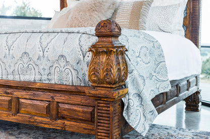 Iron Star Teak Bed