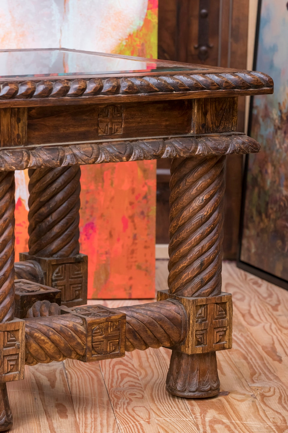 Corkscrew Lamp Table