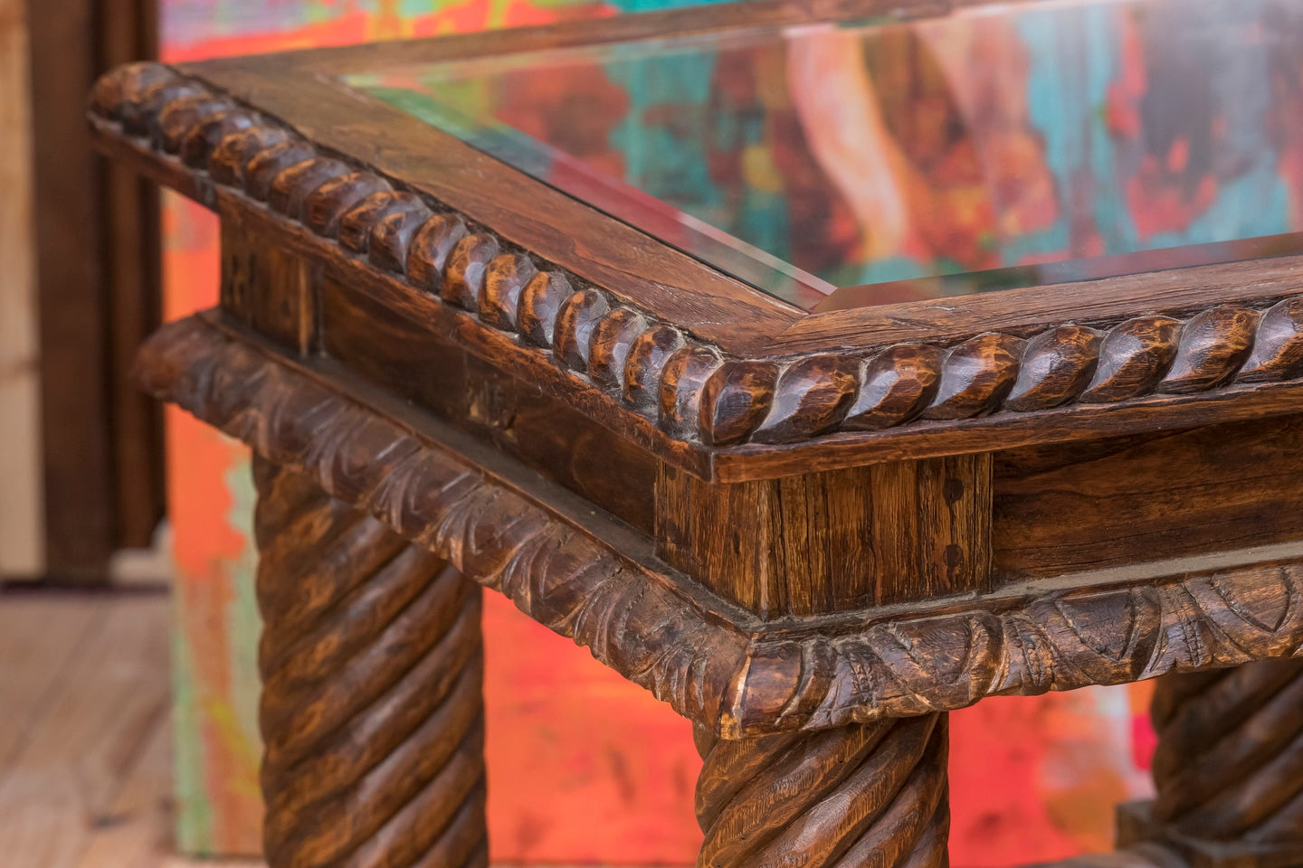 Corkscrew Lamp Table