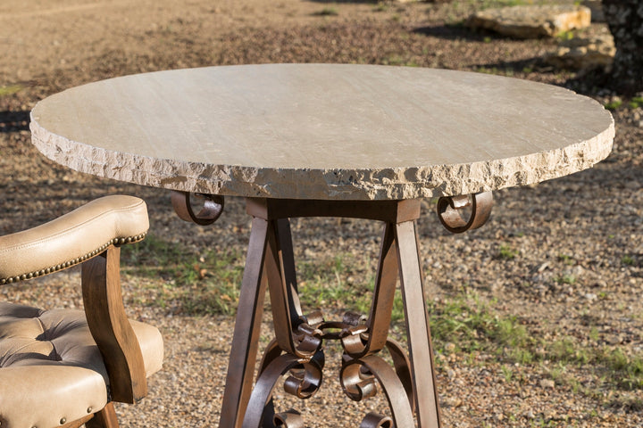 Cream Travertine Pub Table