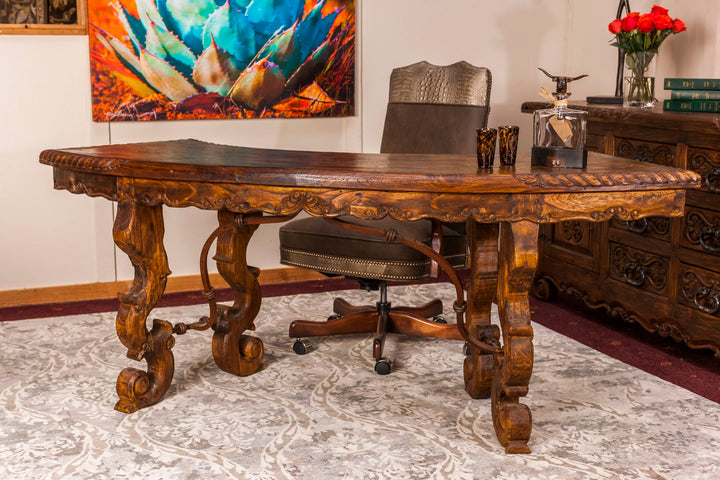 Half Moon Carved Desk