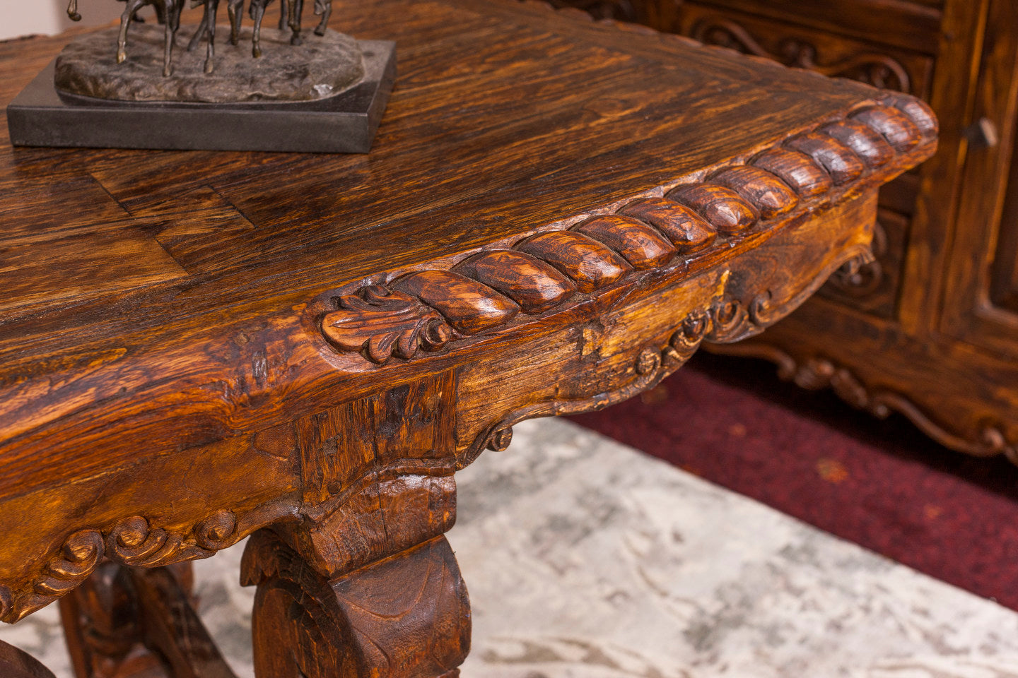 Half Moon Carved Desk