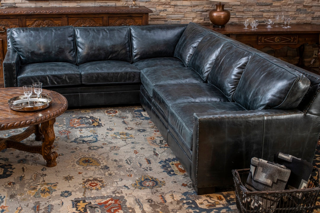 Navy Track Arm Sectional