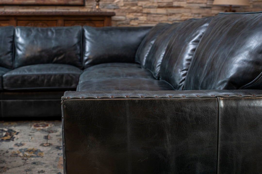 Navy Track Arm Sectional