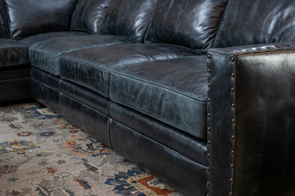 Navy Track Arm Sectional