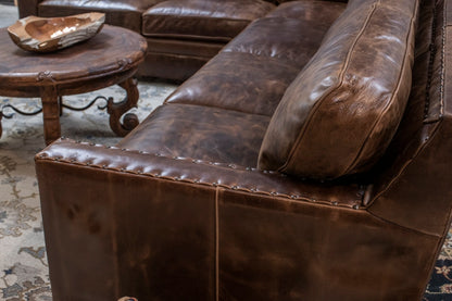 Chocolate Track Arm Sectional