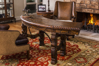 Half Moon Carved Desk