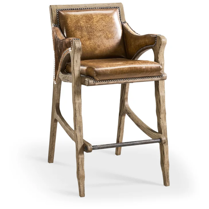 Echo Canyon Leather & Hide Bar Stool