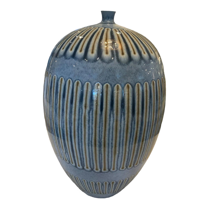 Blue Grande Bottle Vase