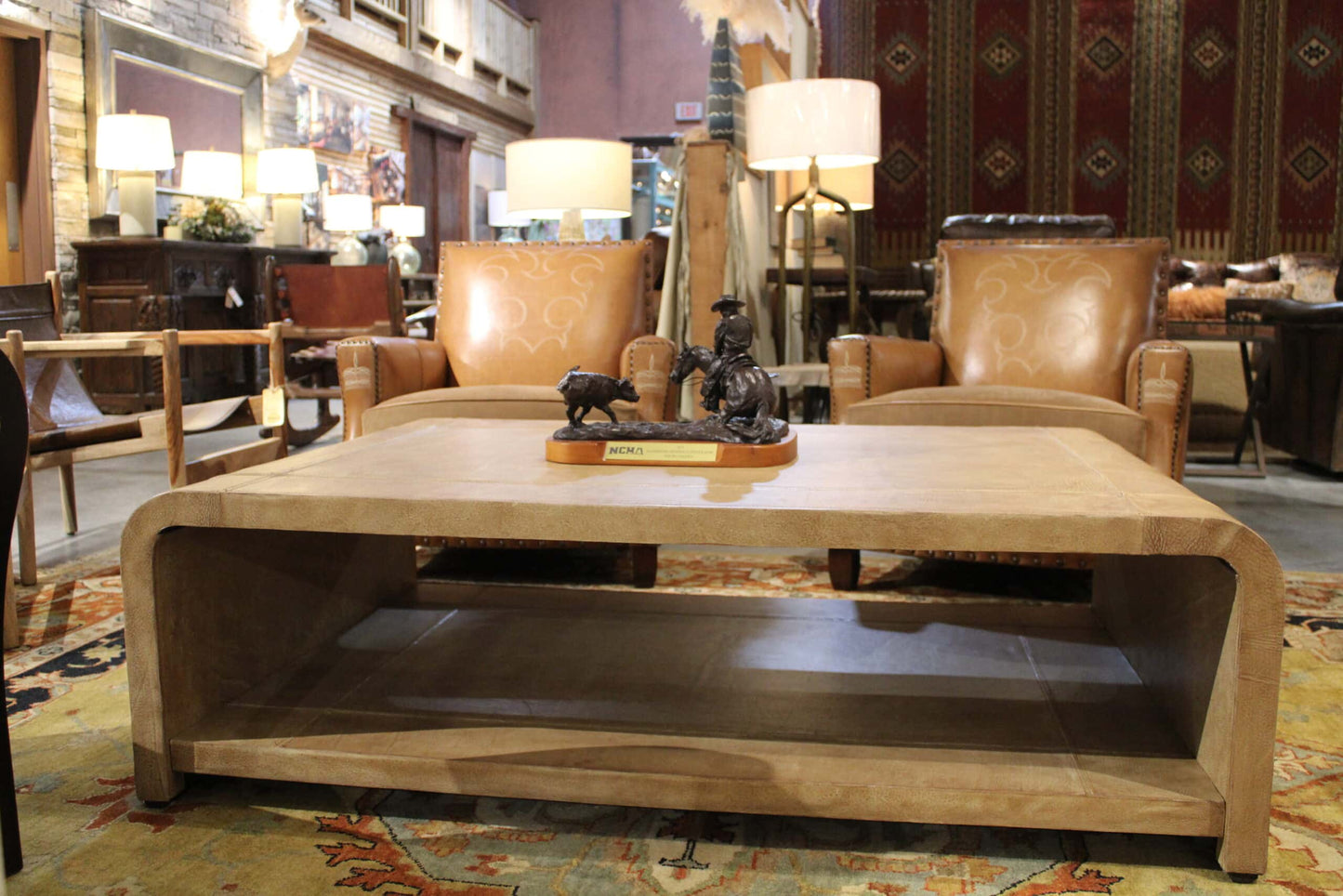 Natural Stitched Coffee Table