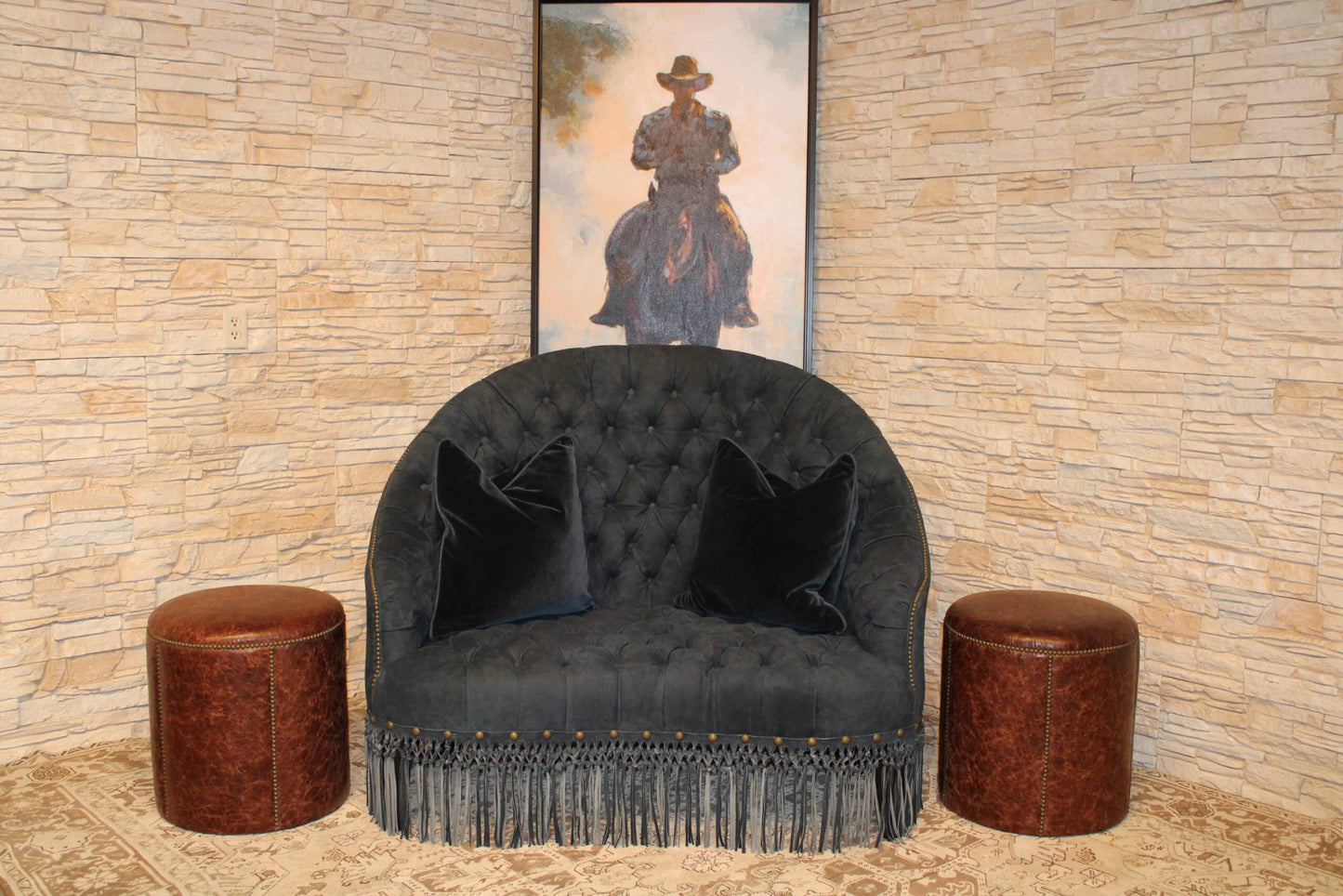 Midnight Blue Settee