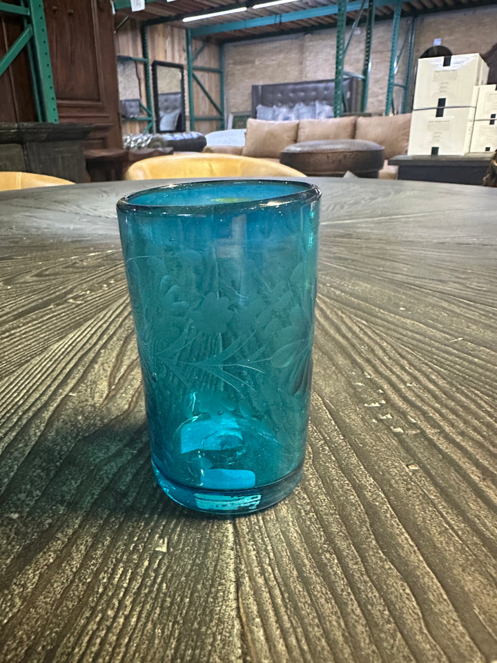 Rose Ann Hall Turquoise Juice Glass