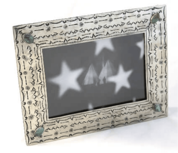 5X7 STAMPED FRAME W/ TURQUOISE 012 T