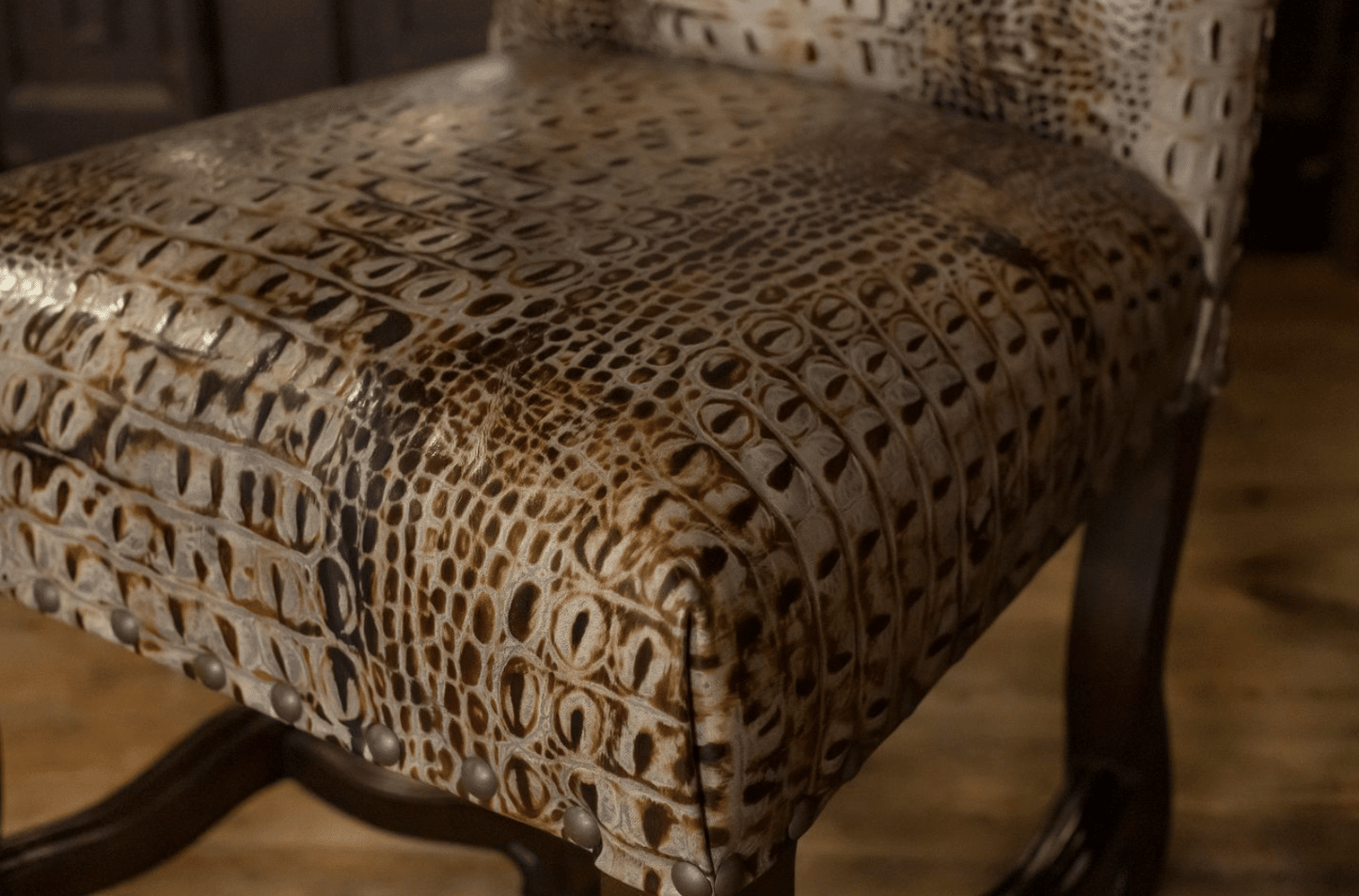 Cream Gator Dining Chair