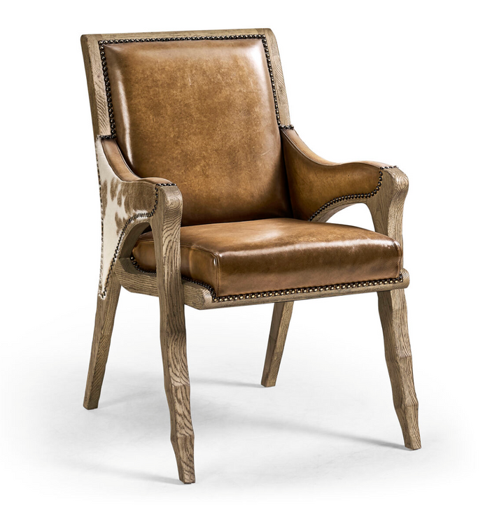 Echo Canyon Leather & Hide Arm Chair